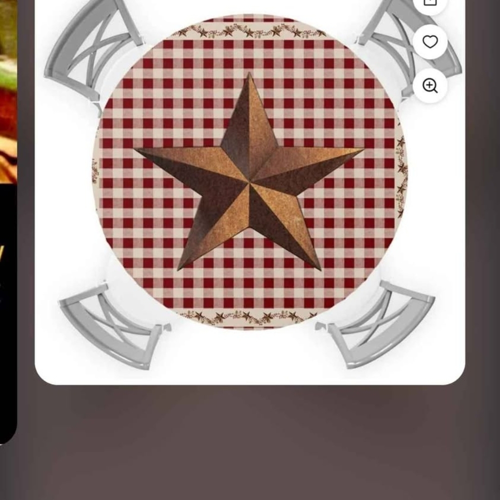 Amazon Red and Brown Star Tablecloth - Picture 3 of 3